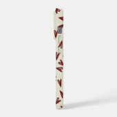 Minimal Burgundy & Cream Hearts Valentine iPhoneケース (左側面)