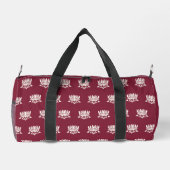 Minimal Burgundy Lotus Floral Yoga Wellness ダッフルバッグ (裏面)
