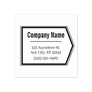 Minimal Business Address Stamp ラバースタンプ