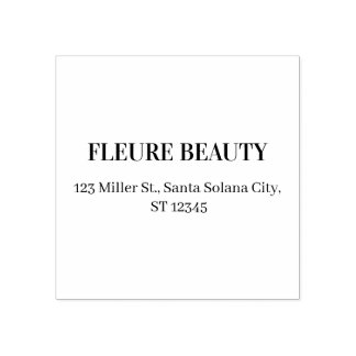 Minimal Business Address Stamp with Company Name ラバースタンプ
