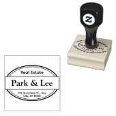 Minimal Business Address Stamp with Company Name ラバースタンプ (押印)