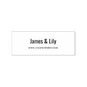 Minimal Business Address Stamp with Name & Website ラバースタンプ (押印)