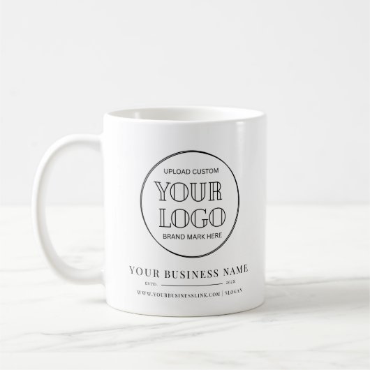 Minimal Business Company  Logo Name Year コーヒーマグカップ (左)