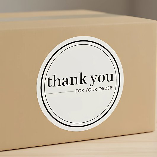 Minimal Business Customer Thank You For Your Order ラウンドシール