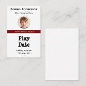 Minimal Business Kid's Playdate Card 名刺 (正面/裏面)