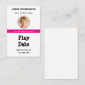 Minimal Business Kid's Playdate Card 名刺 (正面/裏面)