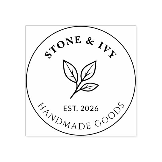 Minimal Business Logo Rubber Stamp ラバースタンプ (インプリント)