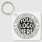 Minimal Business Name And Custom Brand Logo  キーホルダー (正面)