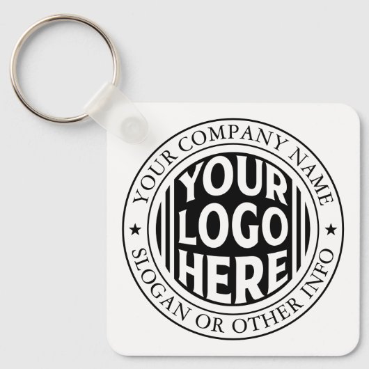 Minimal Business Name And Custom Brand Logo  キーホルダー (正面)