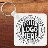 Minimal Business Name And Custom Brand Logo  キーホルダー (正面)