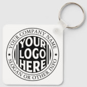 Minimal Business Name And Custom Brand Logo  キーホルダー (裏面)
