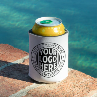 Minimal Business Name And Custom Brand Logo 缶クーラー