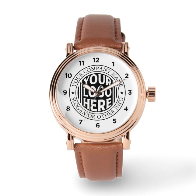 Minimal Business Name And Custom Brand Logo  腕時計 (正面)