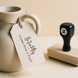 Minimal Business Name Script Handwritten Logo ラバースタンプ