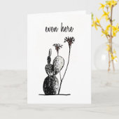 Minimal Cactus Encouragement Card カード (黄色い花)