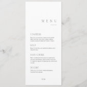 Minimal Calligraphy Black & White | Dinner Wedding メニュー (正面)