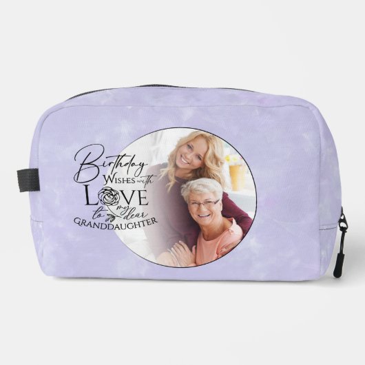 Minimal Calligraphy Photo Birthday Granddaughter ドップキット (正面)