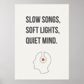 Minimal Calm Quote. Relaxing Bedroom Decor ポスター (正面)