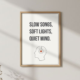 Minimal Calm Quote. Relaxing Bedroom Decor ポスター