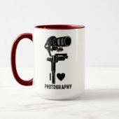 Minimal Camera Illustration Photography Mug マグカップ (左)
