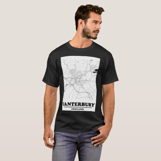 Minimal Canterbury Map Tシャツ (正面フル)