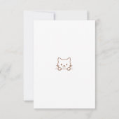 Minimal Cat Doodle Card | Line Drawing サンキューカード (裏面)