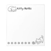 Minimal Cat Doodle Notepad ノートパッド (正面)