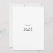 Minimal Cat Doodle Thank You Card サンキューカード (裏面)