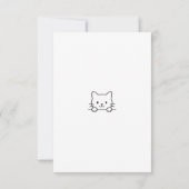 Minimal Cat Doodle Thinking of You Card サンキューカード (裏面)