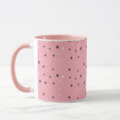 Minimal Cat Faces Pattern on Pink – Cute Pastel  マグカップ (左)