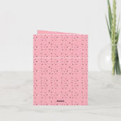 Minimal Cat Faces Pattern on Pink – Cute Pastel  招待状 (裏面)