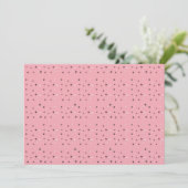 Minimal Cat Faces Pattern on Pink – Cute Pastel 招待状 (スタンド正面)