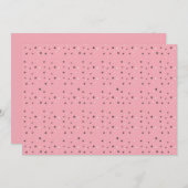 Minimal Cat Faces Pattern on Pink – Cute Pastel 招待状 (正面/裏面)