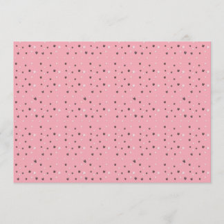 Minimal Cat Faces Pattern on Pink – Cute Pastel  招待状