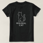 Minimal Cat Line Art T-Shirt Tシャツ (デザイン裏面)