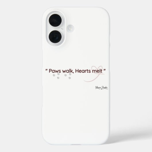 Minimal Cat Lover Phone Case Case-Mate iPhoneケース (裏面)