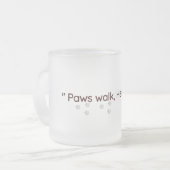 Minimal Cat Paw Lovers Frosted Mug フロストグラスマグカップ (正面左)