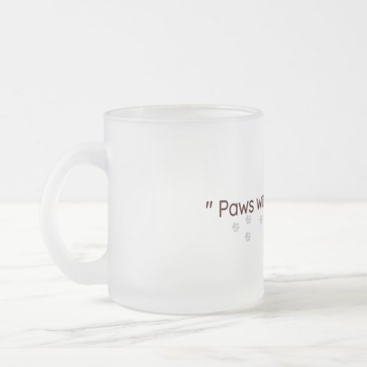 Minimal Cat Paw Lovers Frosted Mug フロストグラスマグカップ (左)