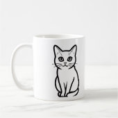 Minimal Cat Silhouette Cup コーヒーマグカップ (左)