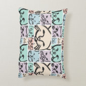 Minimal Cats Line Art Collage アクセントクッション (裏面(縦))