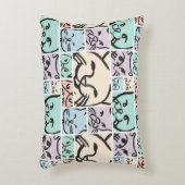 Minimal Cats Line Art Collage アクセントクッション (正面(垂直))
