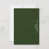 Minimal CELEBRATE | Forest Green Holiday Greeting カード (裏面)