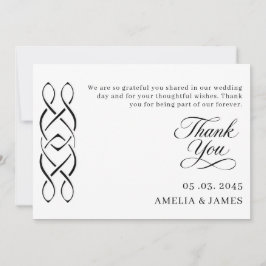 Minimal Celtic Knot Wedding Thank You Card サンキューカード