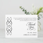 Minimal Celtic Knot Wedding Thank You Card サンキューカード (スタンド正面)