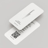 Minimal Chef Caterer Butcher Kitchen Knife White 名刺