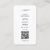 Minimal Chef Caterer Butcher Kitchen Knife White 名刺 (裏面)