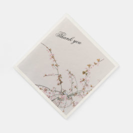 Minimal Cherry Blossom Branches in Glass Vase スタンダードランチョンナプキン
