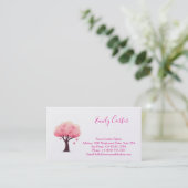 Minimal Cherry Blossom Trendy Business Card 名刺 (スタンド正面)