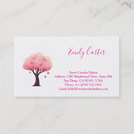 Minimal Cherry Blossom Trendy Business Card 名刺