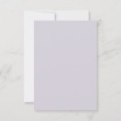 Minimal & Chic Lavender Modern Simple Wedding 出欠カード (裏面)